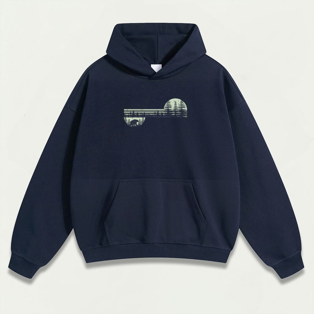 Bear In The Woods Heavyweight Trail Hoodie-HikeVista