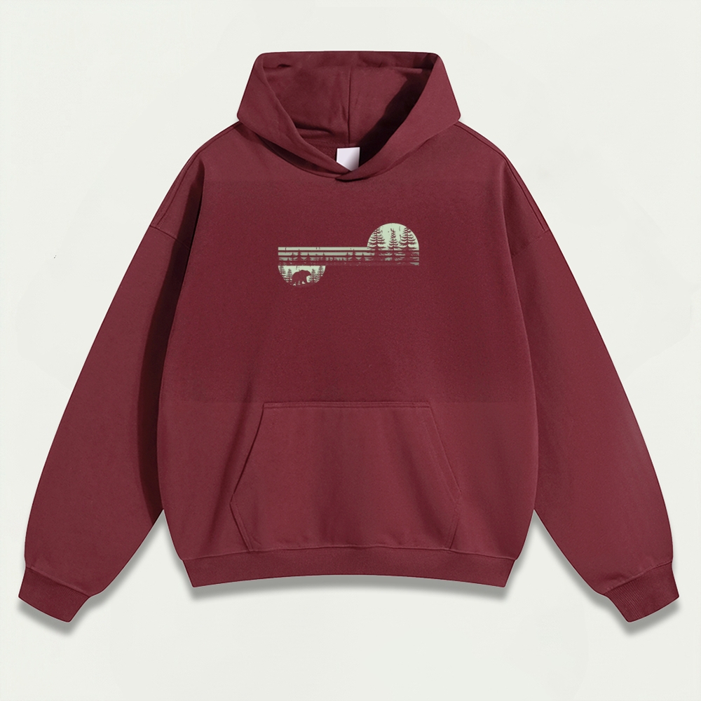 Bear In The Woods Heavyweight Trail Hoodie-HikeVista