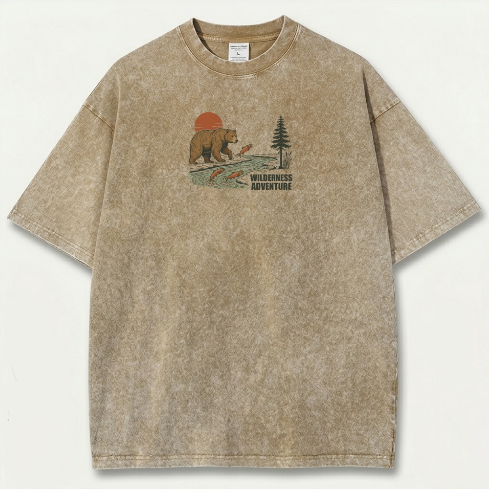 Bear Forest Vintage Organic Cotton Hiking Tee-HikeVista