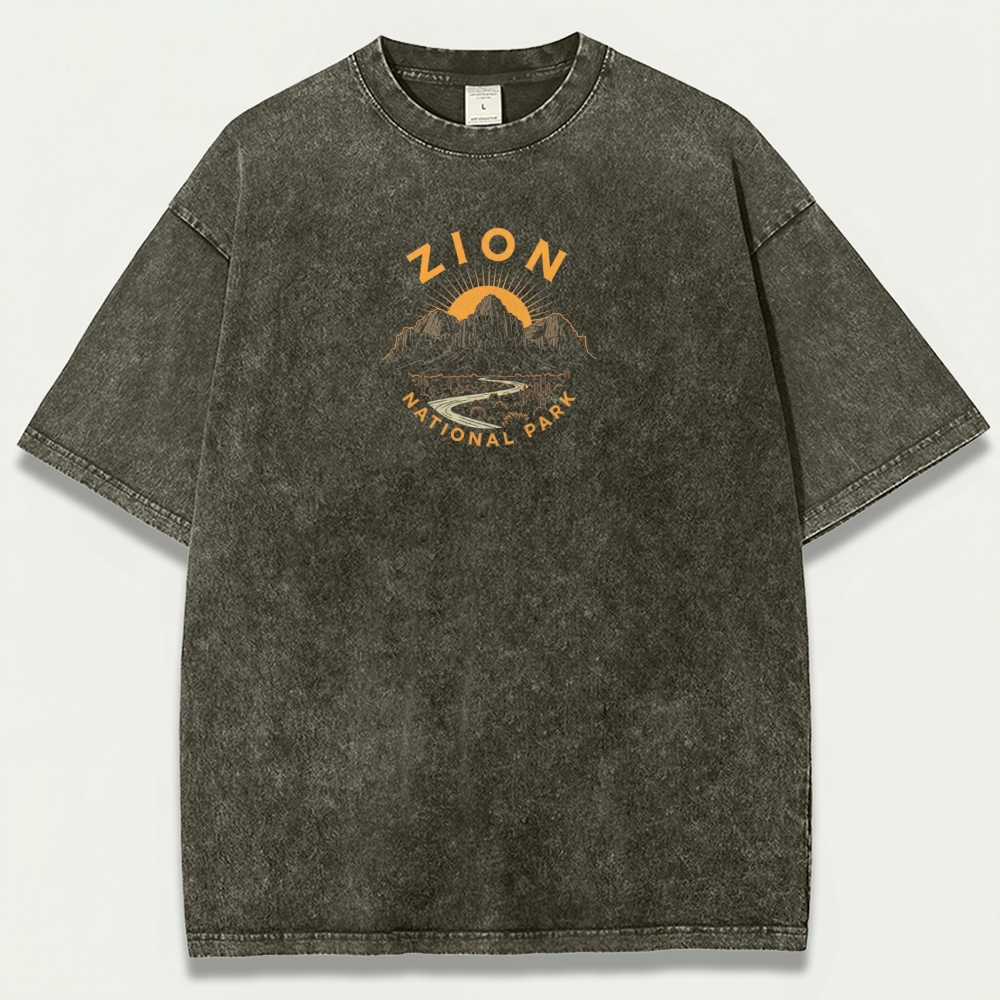 Zion National Park Vintage Organic Cotton Trail Tee