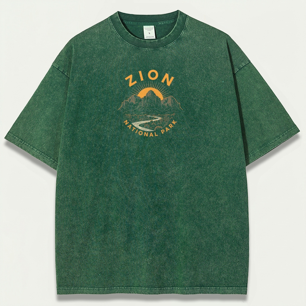 Zion National Park Vintage Organic Cotton Trail Tee