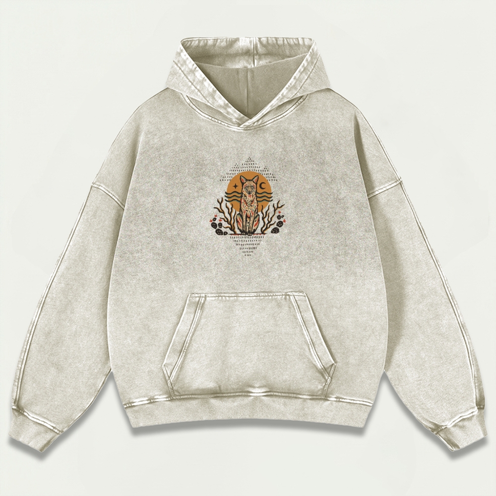 Fox Forest Vintage Premium Heavyweight Trail Hoodie-HikeVista