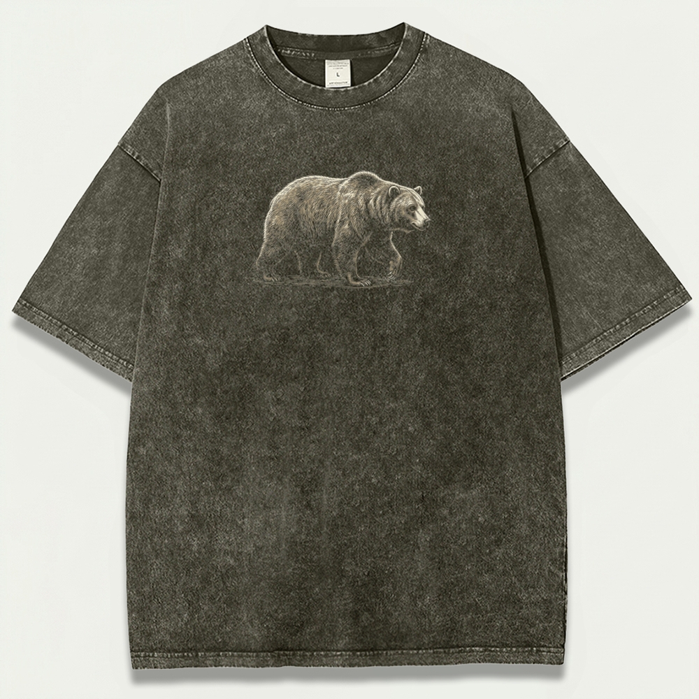 Forest Bear Vintage Organic Cotton Trail Tee-HikeVista
