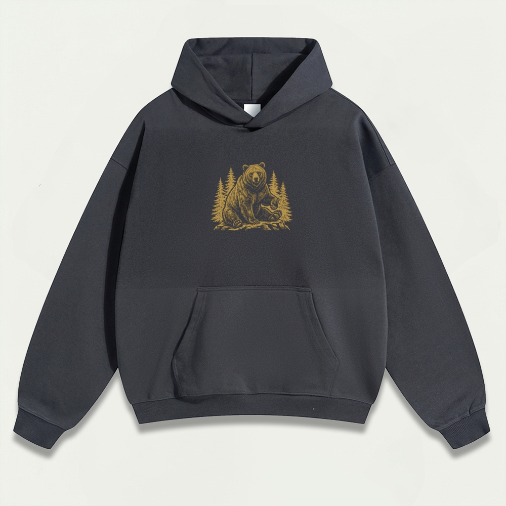 Forest Bear Heavyweight Trail Hoodie-HikeVista