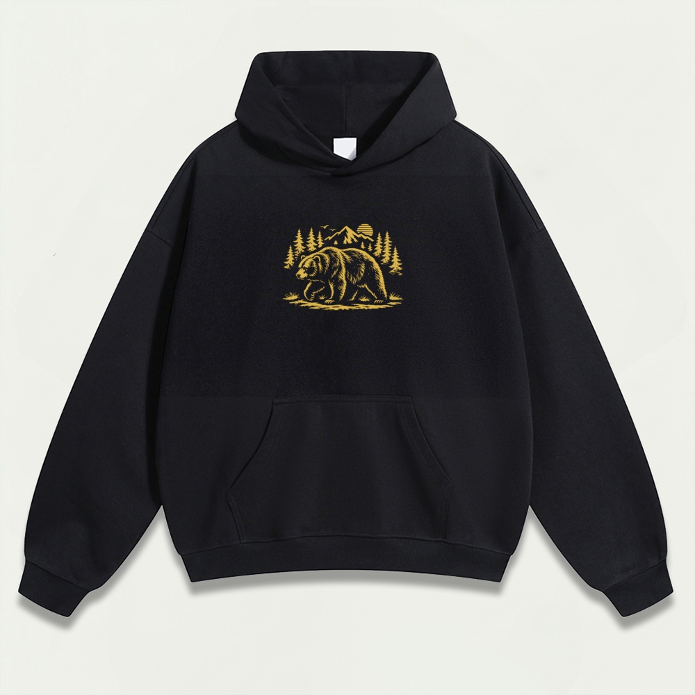 Forest Bear Heavyweight Trail Hoodie-HikeVista