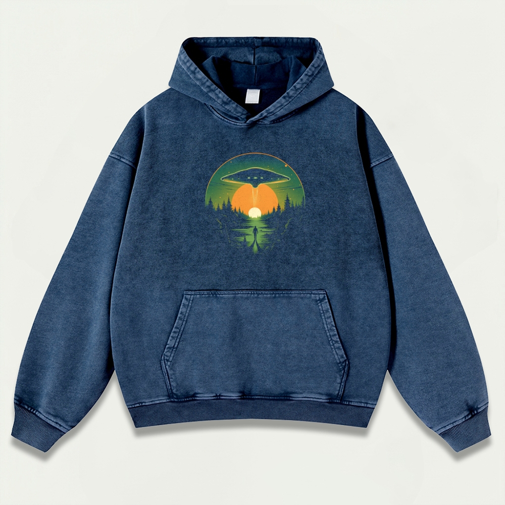 Alien Forest Vintage Premium Heavyweight Trail Hoodie-HikeVista