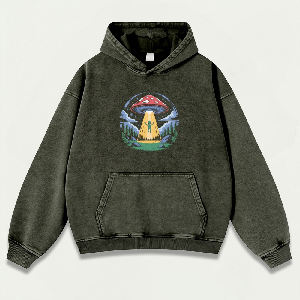 Alien Arrival Vintage Premium Heavyweight Trail Hoodie-HikeVista