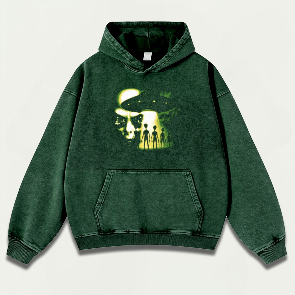 Alien Invasion Vintage Premium Heavyweight Trail Hoodie-HikeVista