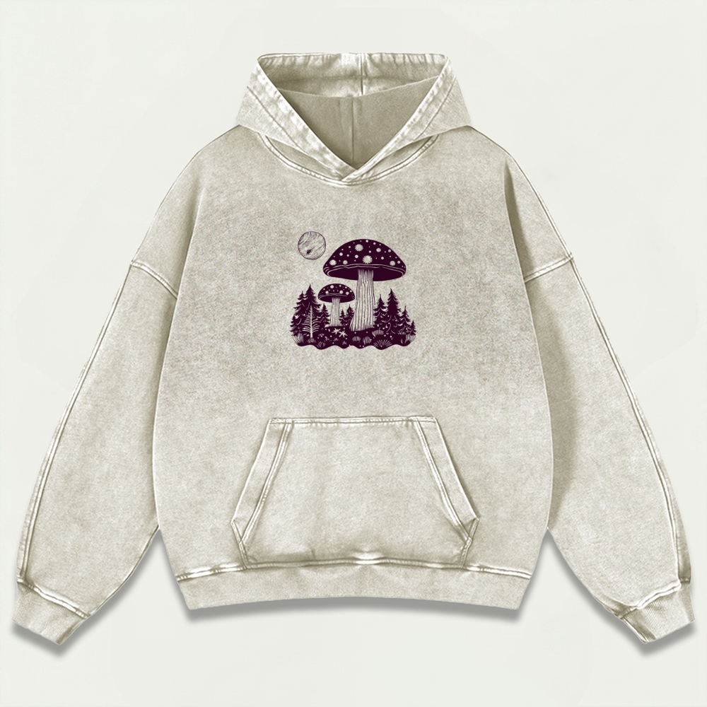 Magic Mushroom Vintage Premium Heavyweight Trail Hoodie-HikeVista