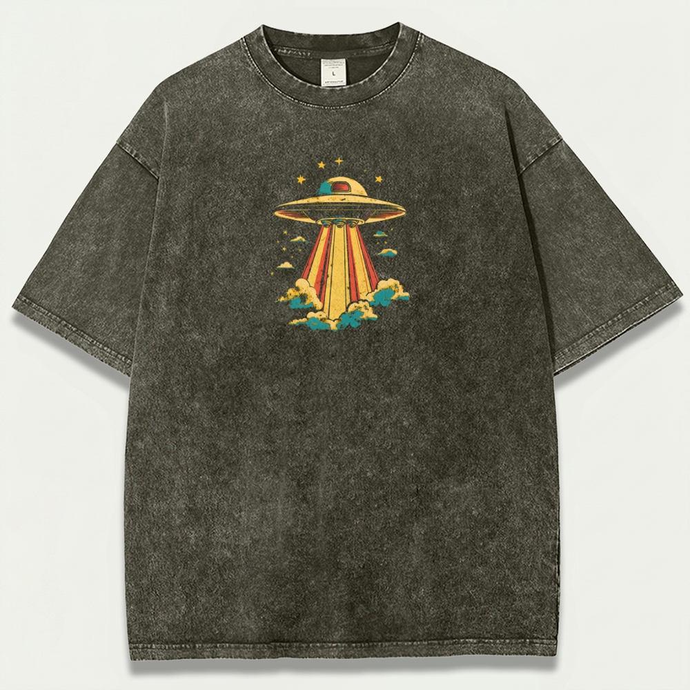 UFO Beam Vintage Organic Cotton Trail Tee-HikeVista