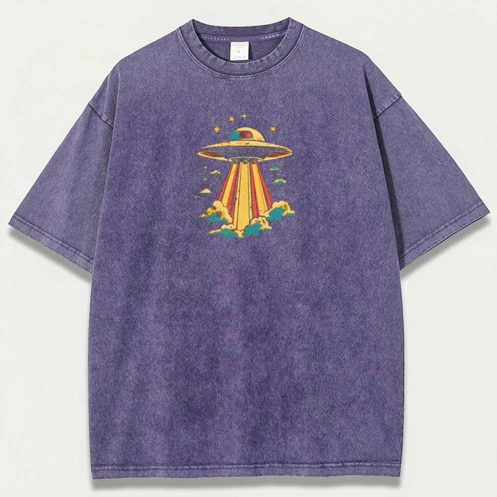UFO Beam Vintage Organic Cotton Trail Tee-HikeVista