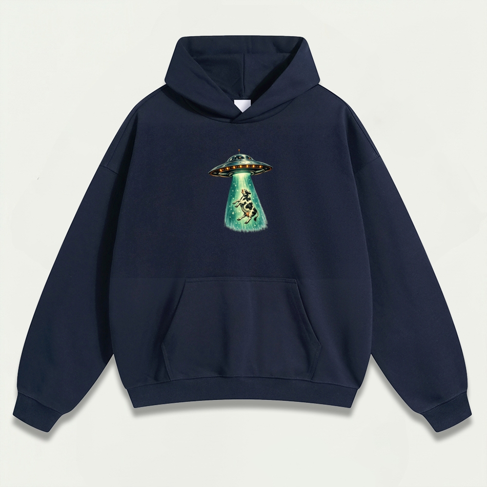UFO Cow Abduction Heavyweight Trail Hoodie-HikeVista