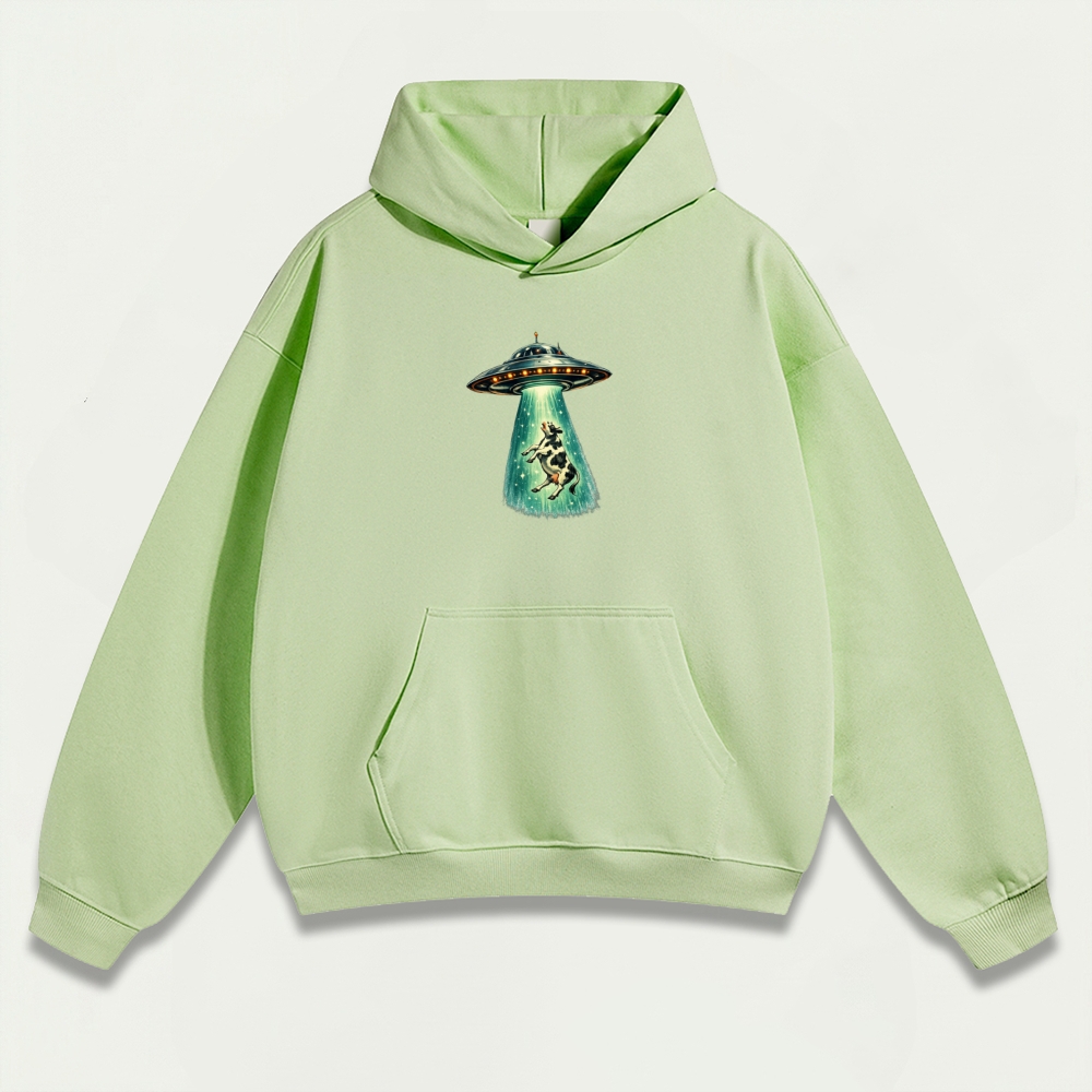 UFO Cow Abduction Heavyweight Trail Hoodie-HikeVista