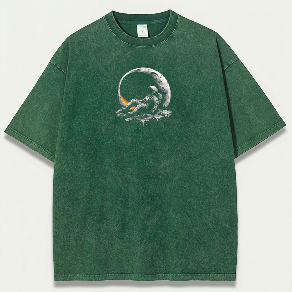 Astronaut Moon Vintage Organic Cotton Trail Tee-HikeVista