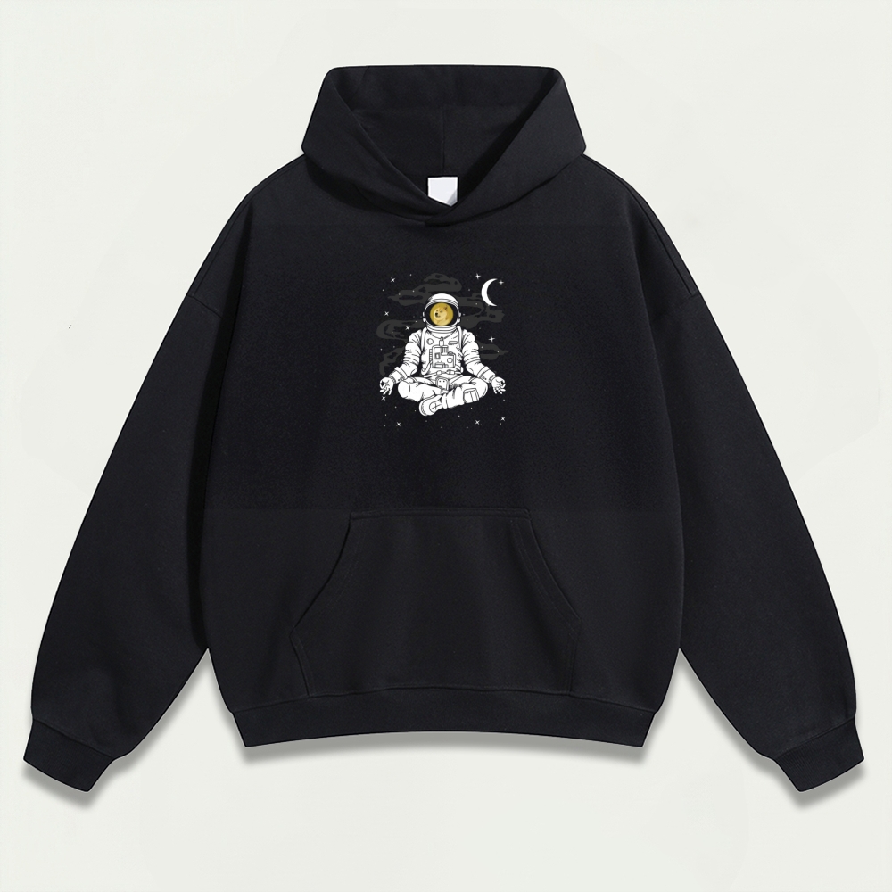 Doge Astronaut Heavyweight Trail Hoodie-HikeVista