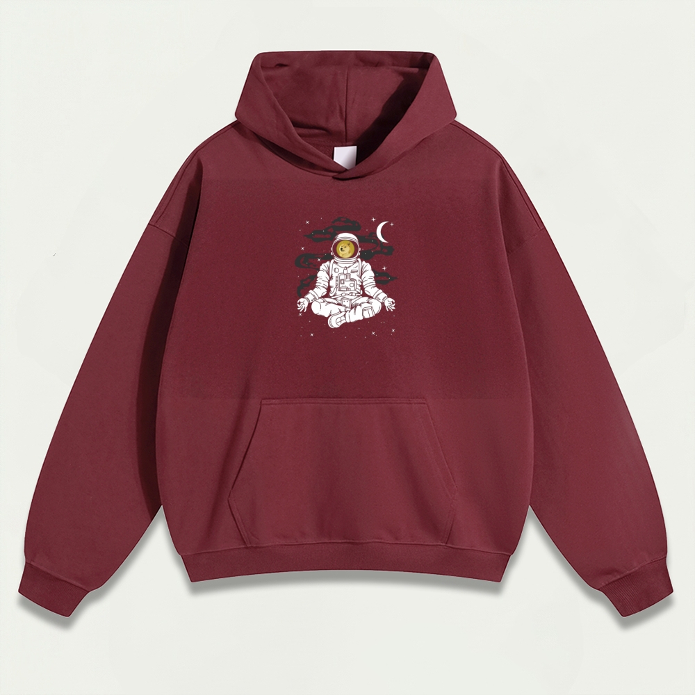 Doge Astronaut Heavyweight Trail Hoodie-HikeVista