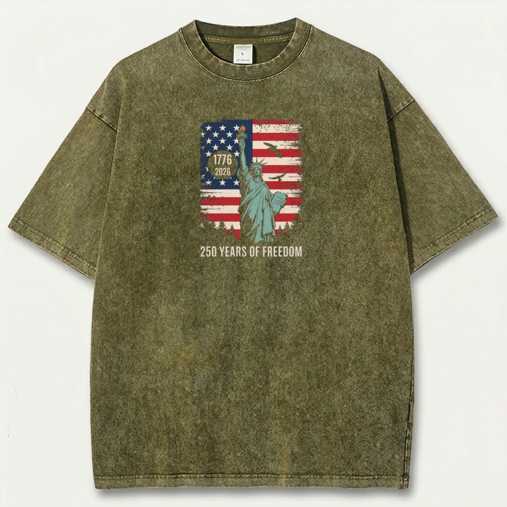 250 Years Of Freedom Vintage Organic Cotton Trail Tee-HikeVista