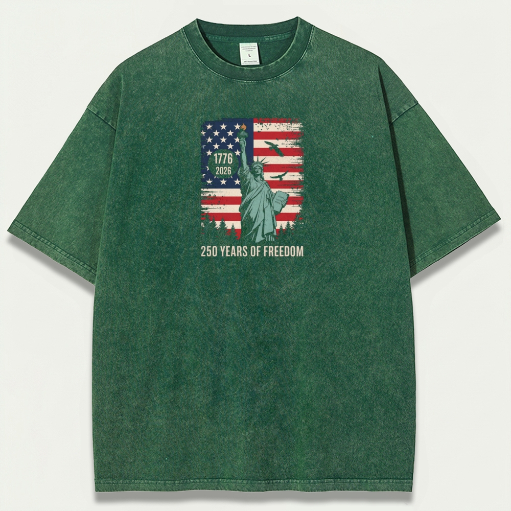 250 Years Of Freedom Vintage Organic Cotton Trail Tee-HikeVista