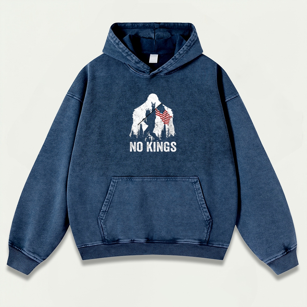 No Kings Vintage Premium Heavyweight Trail Hoodie-HikeVista