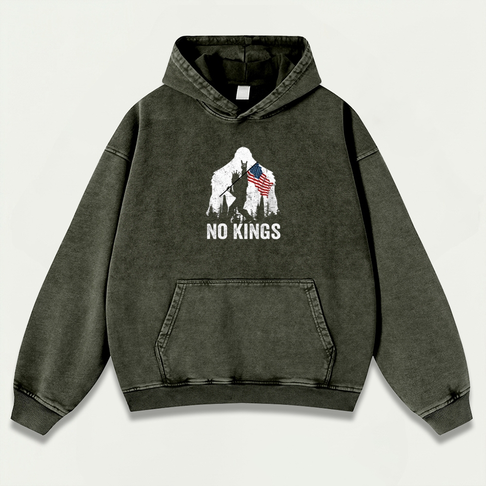No Kings Vintage Premium Heavyweight Trail Hoodie-HikeVista