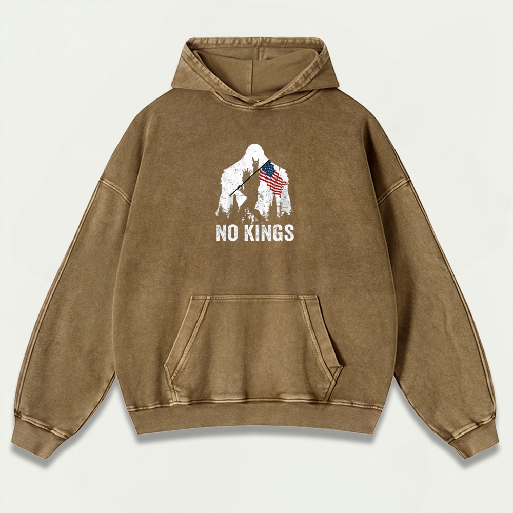 No Kings Vintage Premium Heavyweight Trail Hoodie-HikeVista