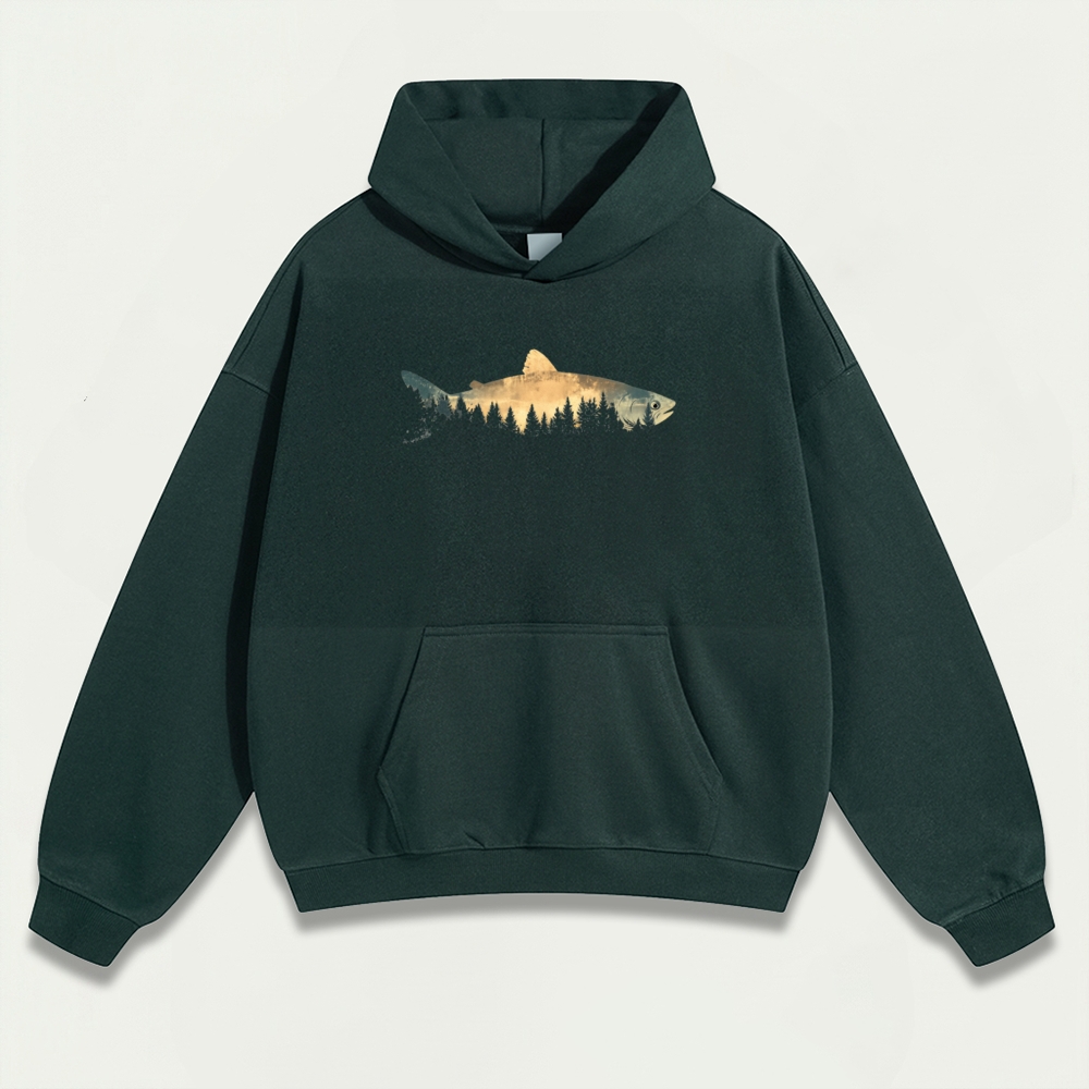 Fish Forest Heavyweight Trail Hoodie