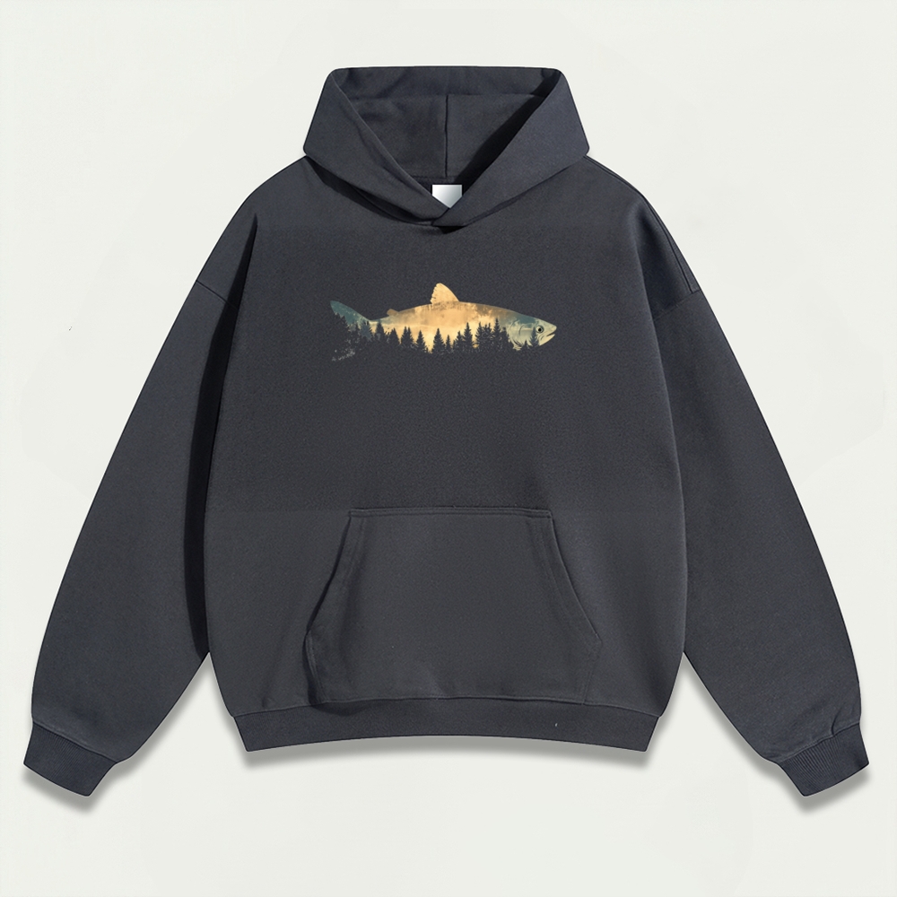 Fish Forest Heavyweight Trail Hoodie