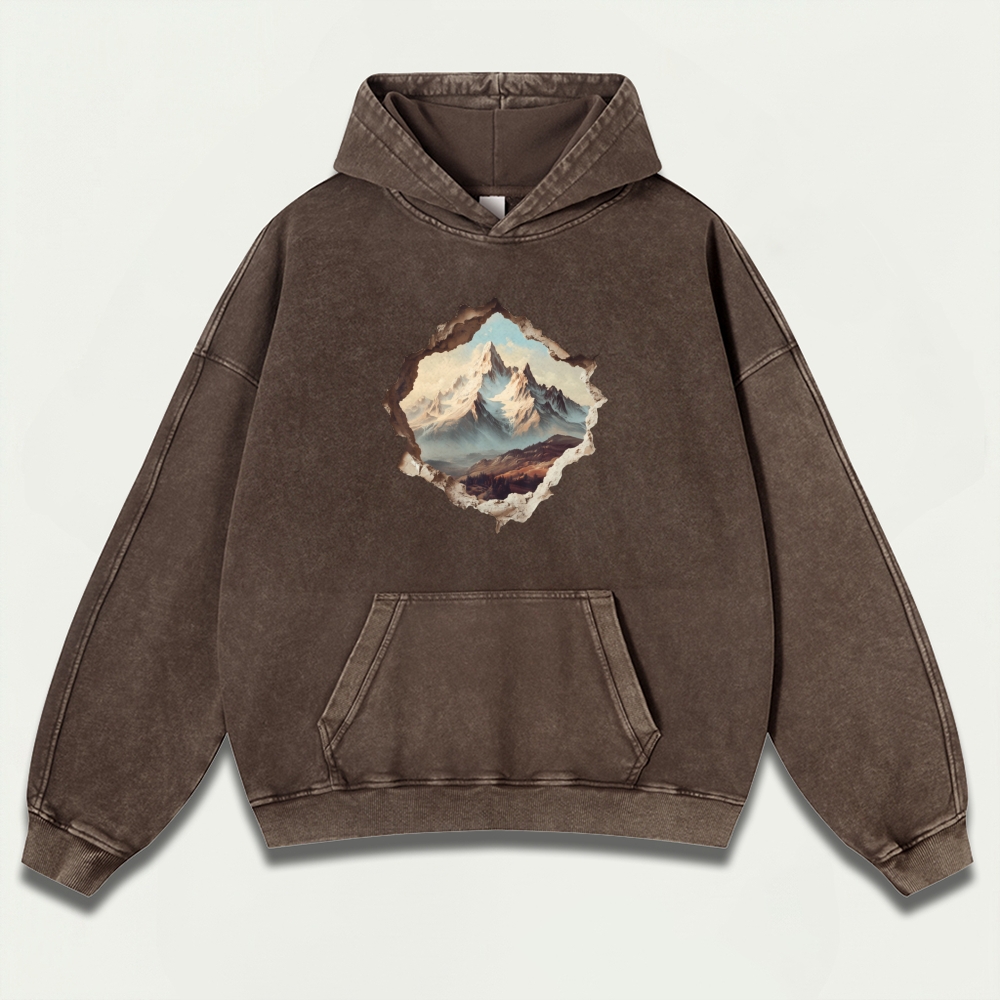 Broken Mountains Vintage Premium Heavyweight Trail Hoodie