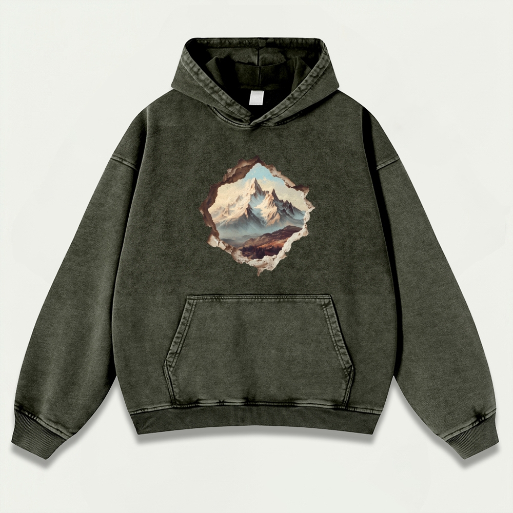 Broken Mountains Vintage Premium Heavyweight Trail Hoodie