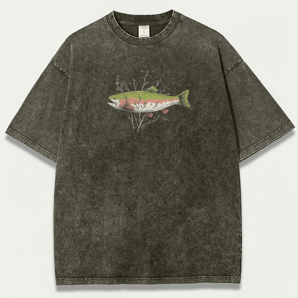 Fish Nature Vintage Organic Cotton Trail Tee