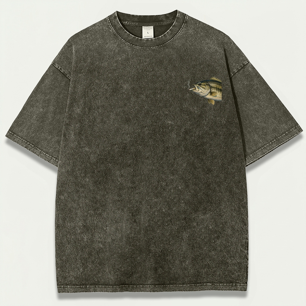Fish Smoking Vintage Organic Cotton Trail Tee