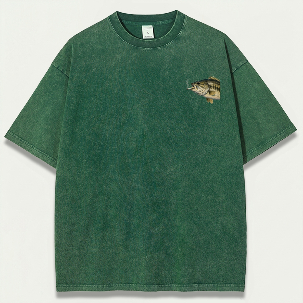 Fish Smoking Vintage Organic Cotton Trail Tee