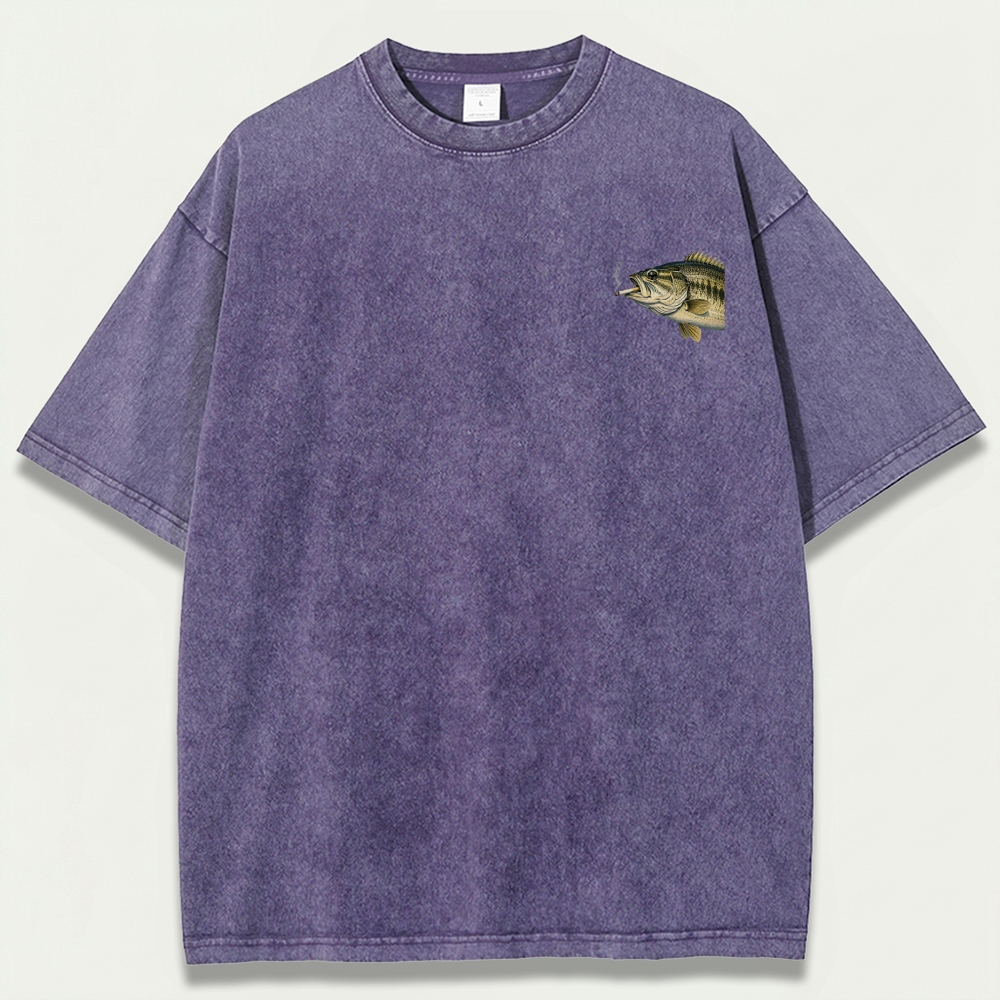 Fish Smoking Vintage Organic Cotton Trail Tee