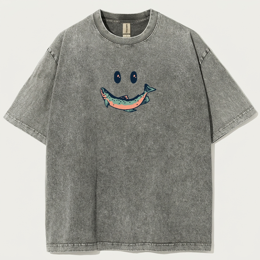 Smiley Fish Vintage Organic Cotton Trail Tee