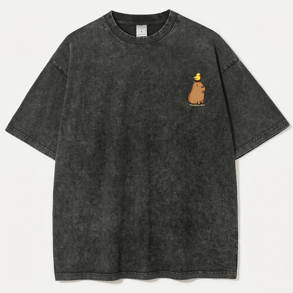 Capybara Duck Vintage Organic Cotton Trail Tee