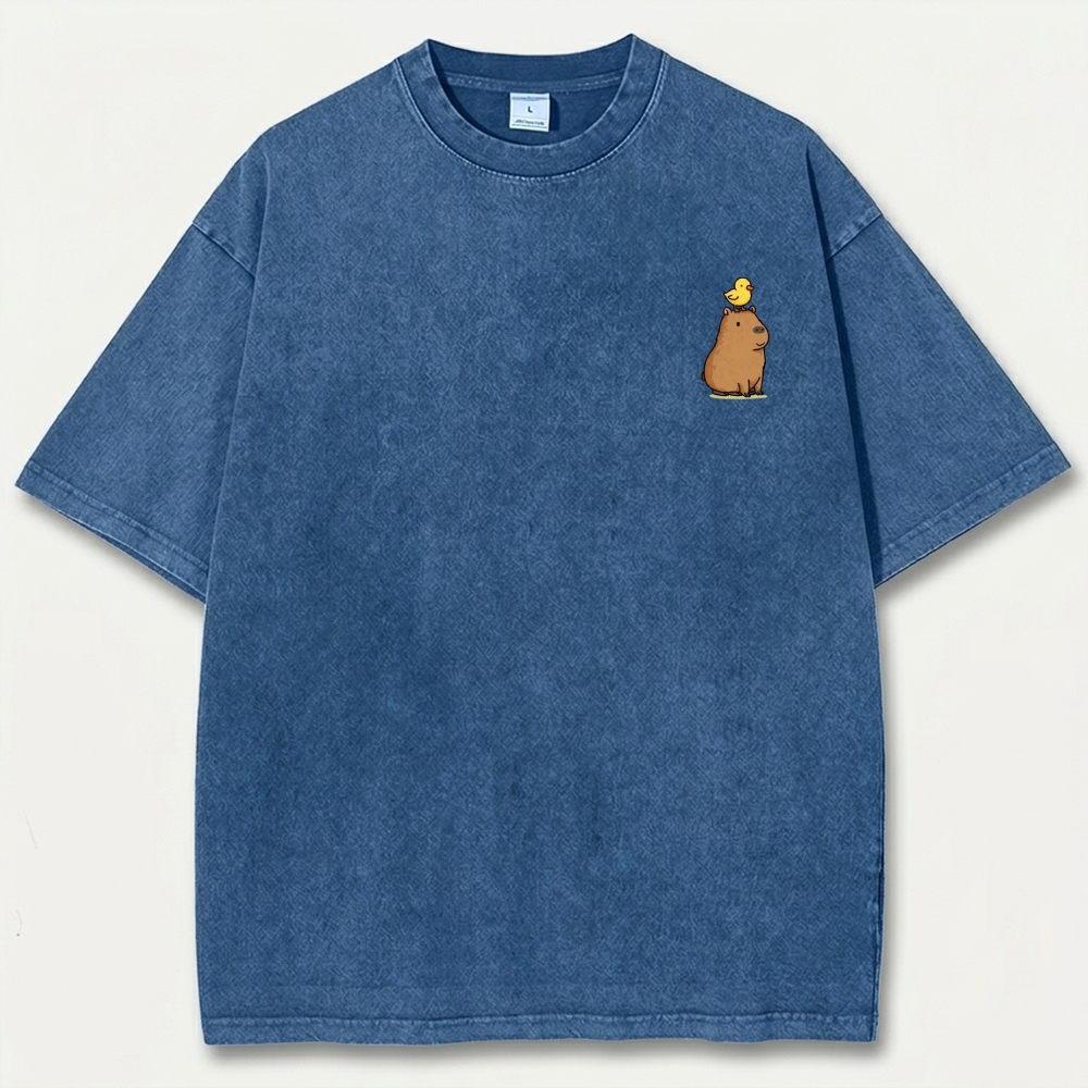 Capybara Duck Vintage Organic Cotton Trail Tee