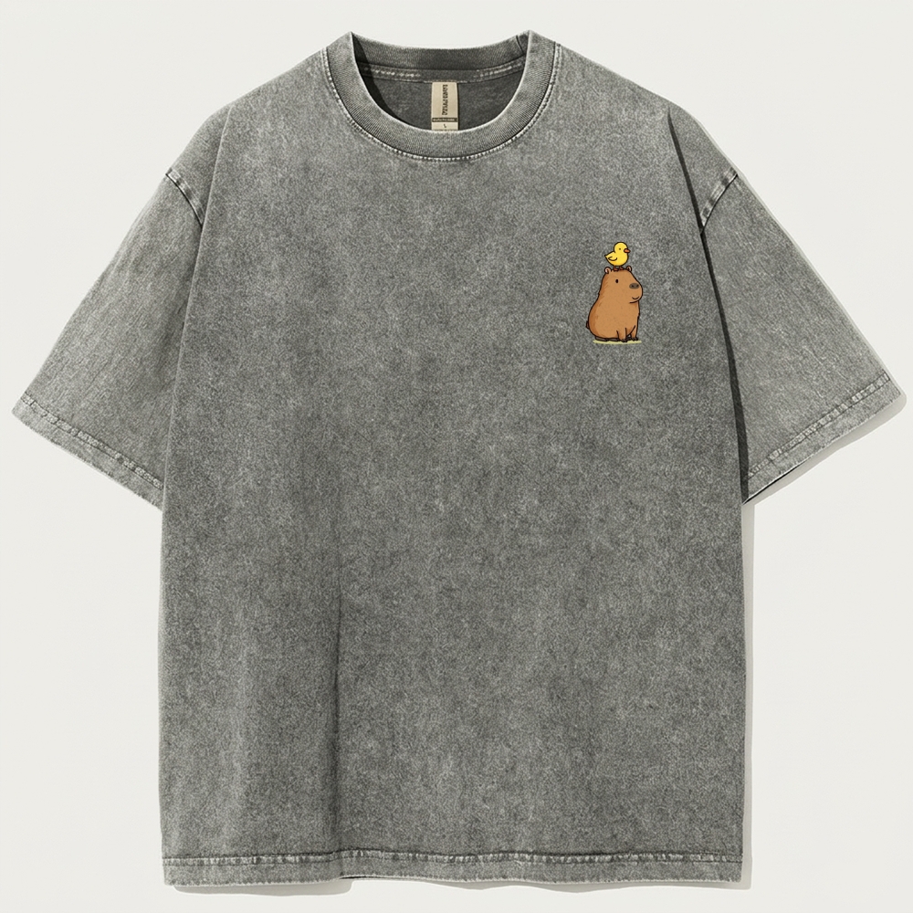 Capybara Duck Vintage Organic Cotton Trail Tee