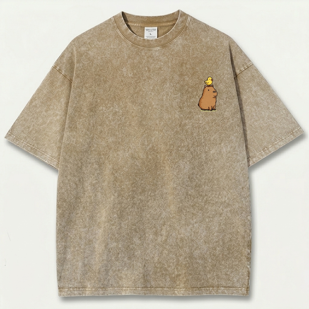 Capybara Duck Vintage Organic Cotton Trail Tee