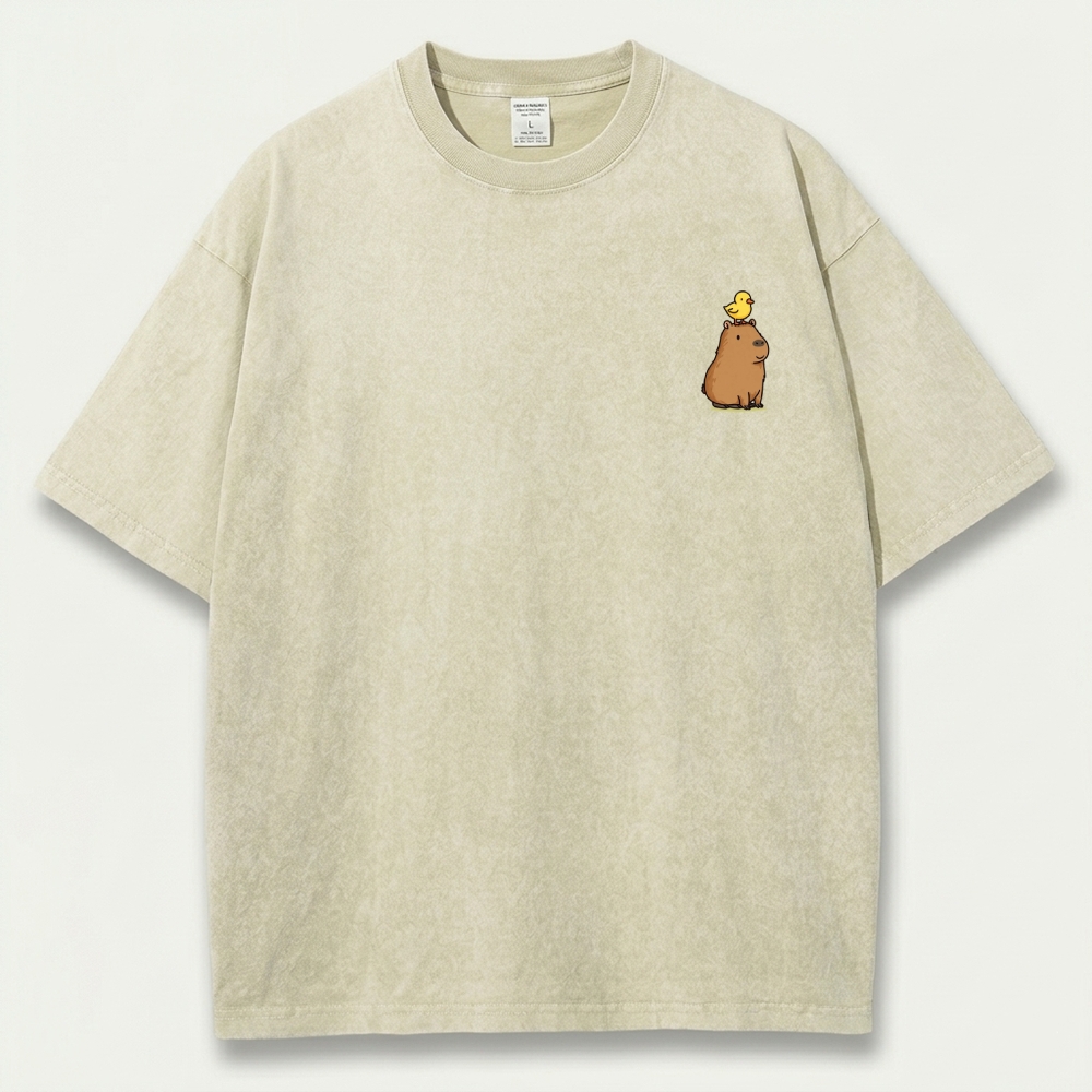 Capybara Duck Vintage Organic Cotton Trail Tee