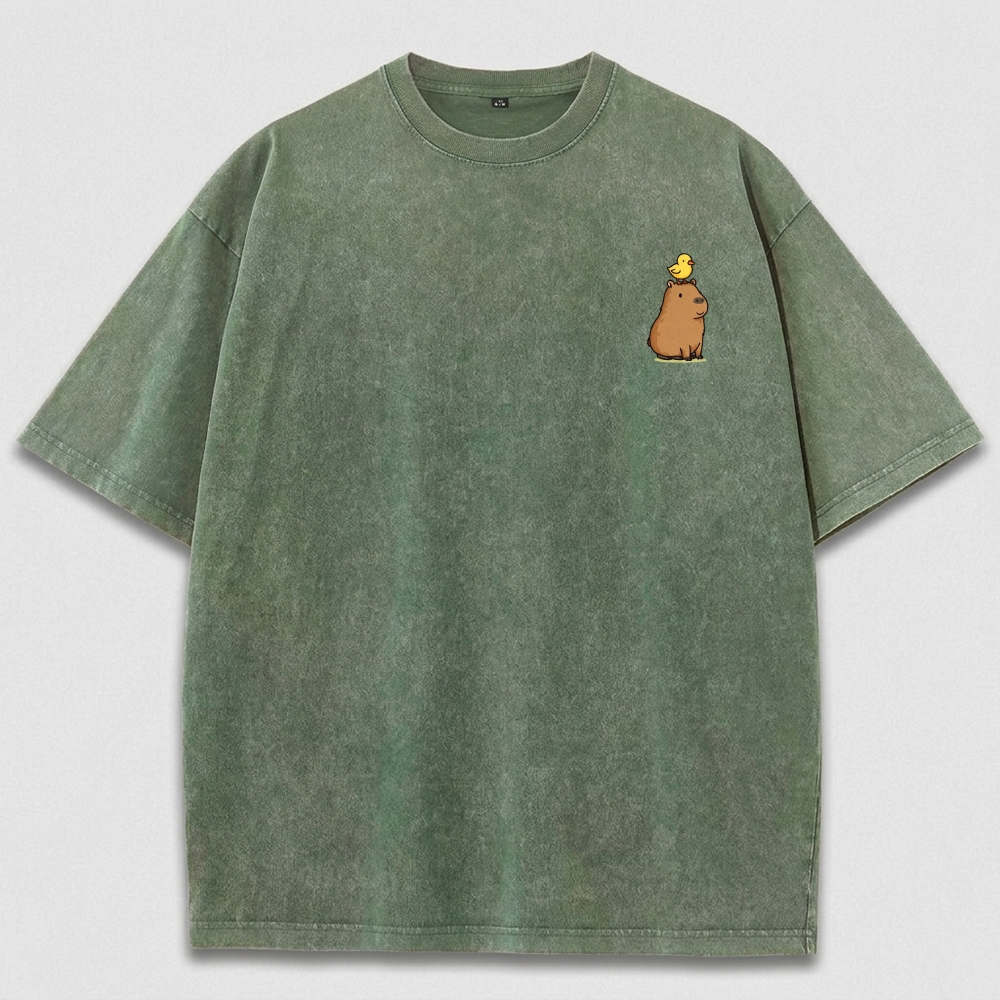 Capybara Duck Vintage Organic Cotton Trail Tee