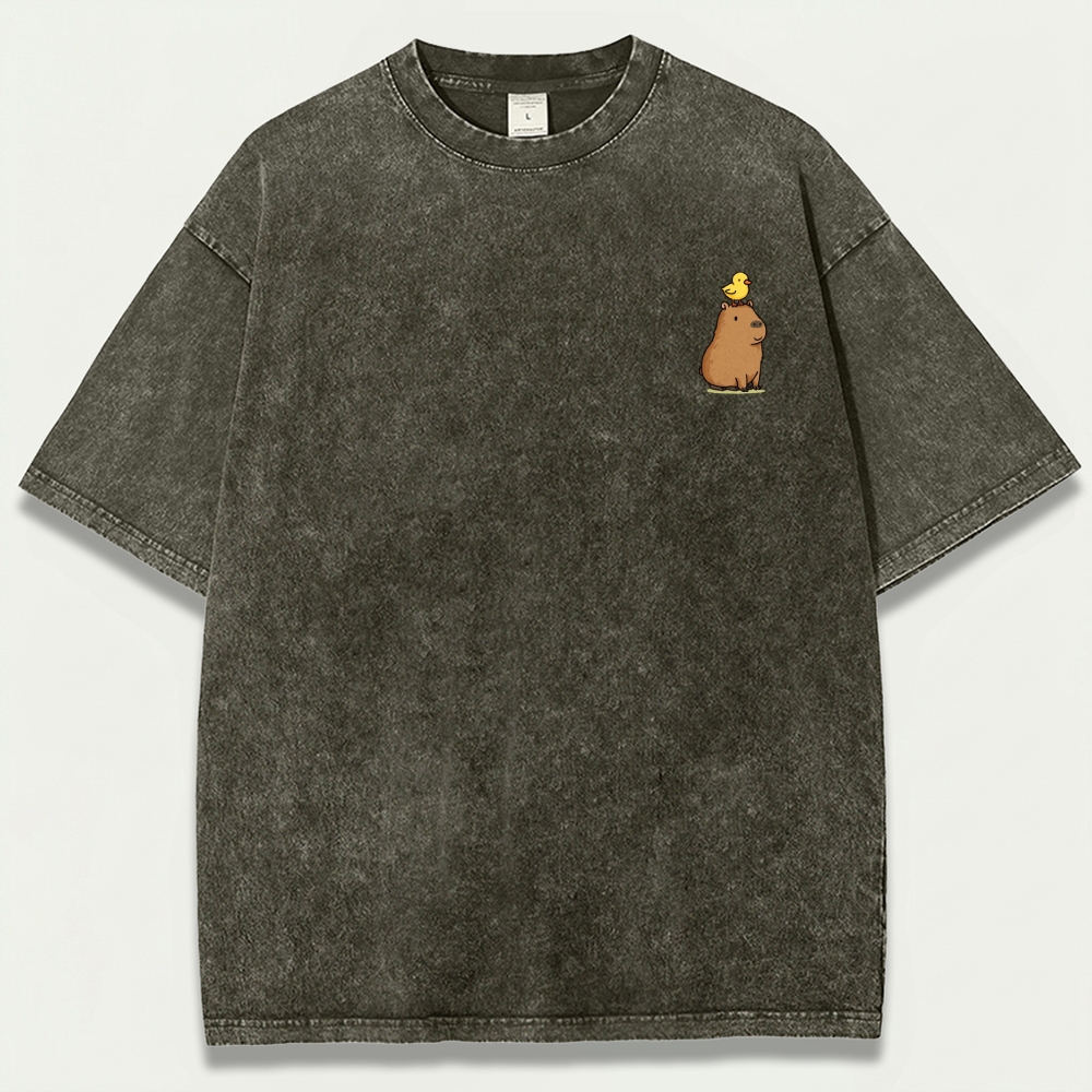 Capybara Duck Vintage Organic Cotton Trail Tee