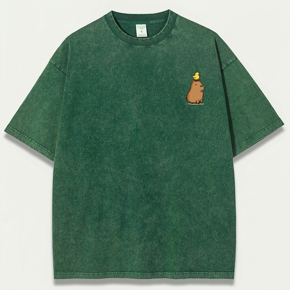 Capybara Duck Vintage Organic Cotton Trail Tee