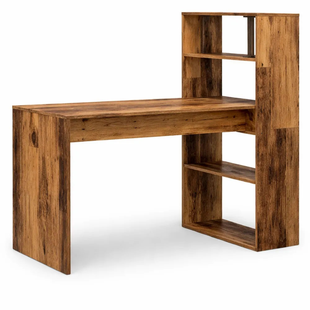 Bureau rectangulaire en bois avec rangement pratique pour bureau à domicile