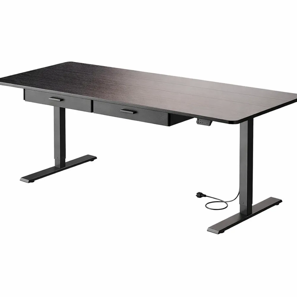 Bureau ajustable en hauteur avec ports intégrés et mémoire de position