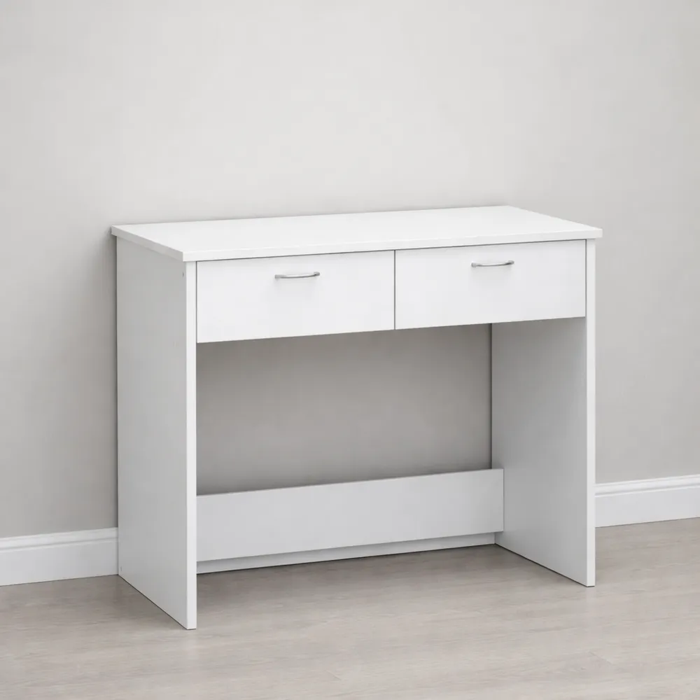 Bureau d'Étude Multifonction en Bois Blanc 80x40x75 cm