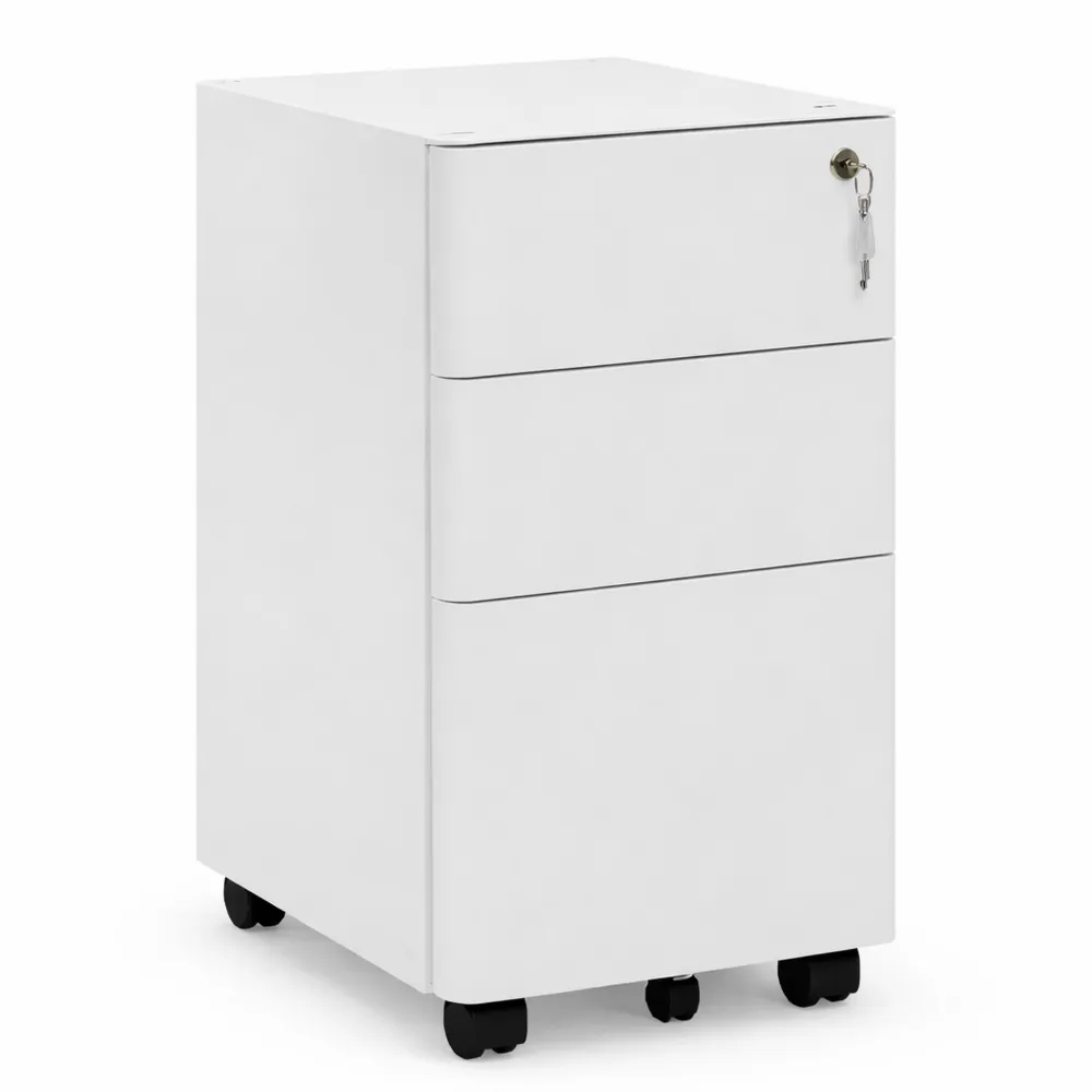 Caisson de bureau mobile en métal avec tiroirs verrouillables