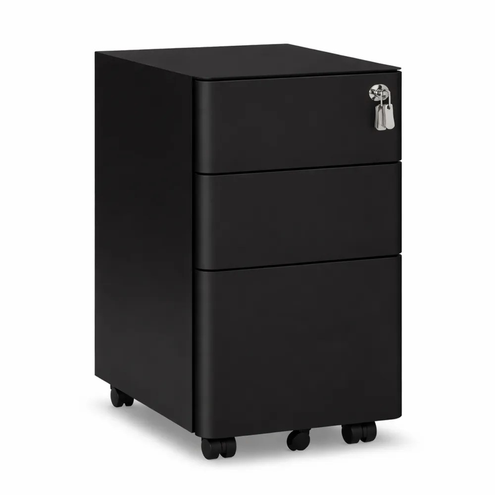 Caisson de rangement mobile avec tiroirs verrouillables