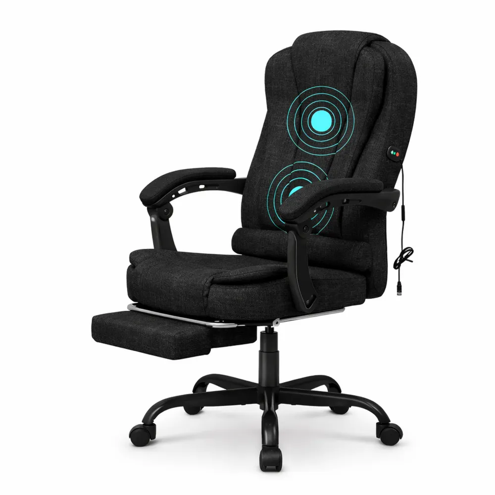 Chaise ergonomique pivotante avec soutien lombaire pour bureau