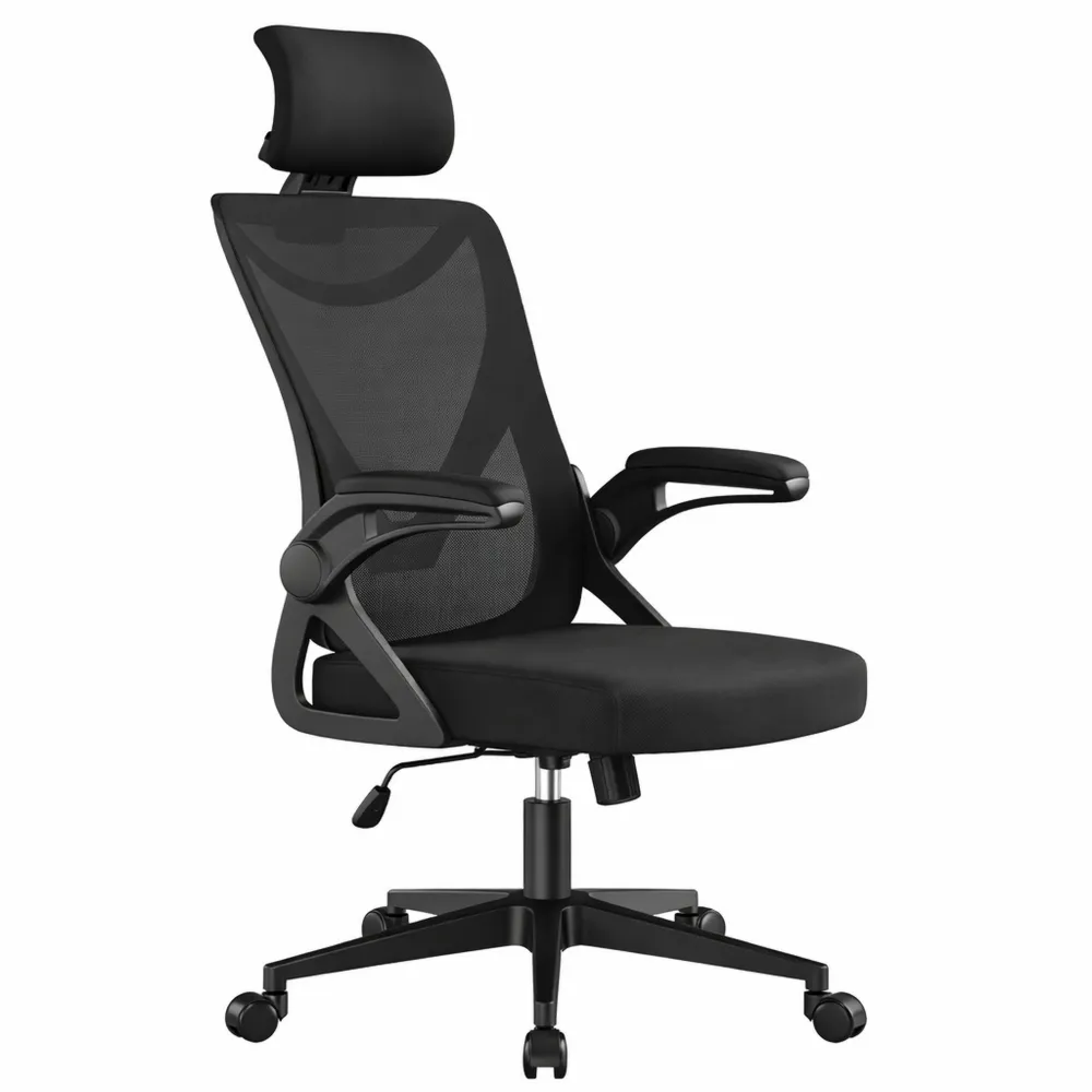 Fauteuil de Bureau Ergonomique avec Dossier Haut et Support Lombaire