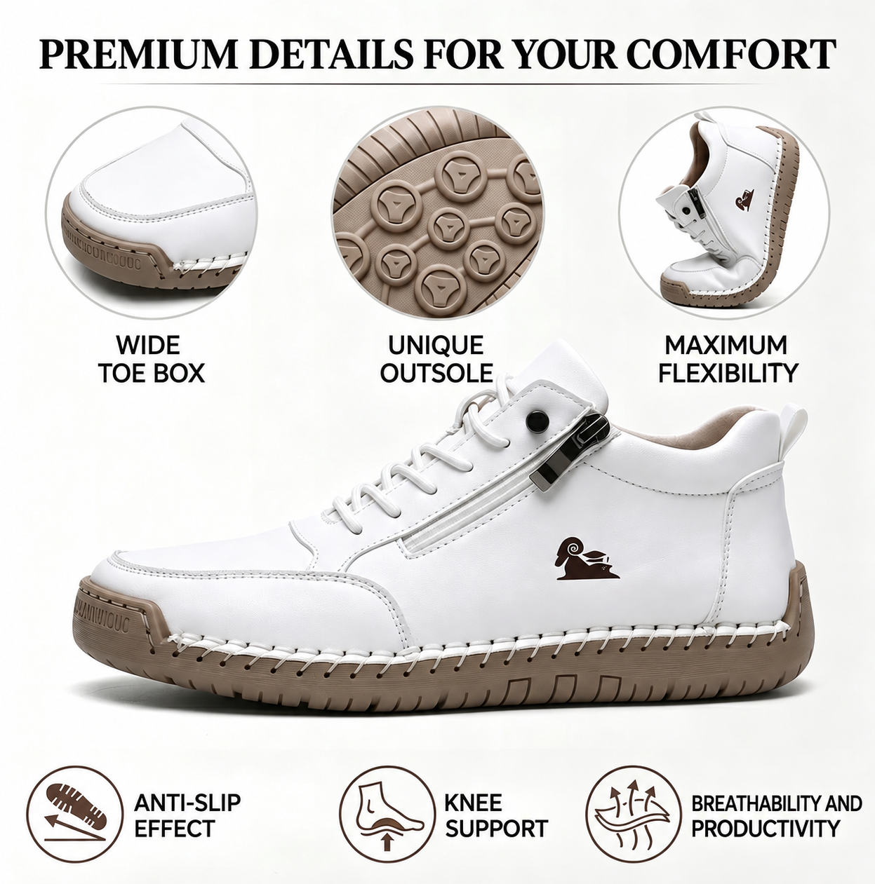 LAST DAY🔥 50% off –FREE SHIPPING Don't miss out! Calfskin orthopedic shoes – durable, slip-resistant & waterproof. Arch support & pain relief. Unisex.
